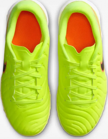 Сороконожки (шиповки) детские Nike JR TIEMPO LEGEND 10 ACADEMY TF лаймово-оранжево-черные DV4351-701