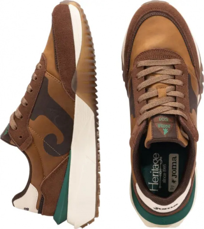 Кроссовки Joma 501 коричнево-бежево-темно-зеленые C501W2526