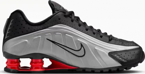 Кроссовки женские Nike SHOX R4 черно-серебряно-красные AR3565-011