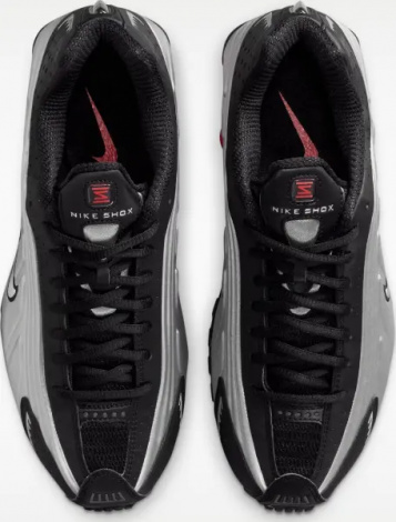 Кроссовки женские Nike SHOX R4 черно-серебряно-красные AR3565-011