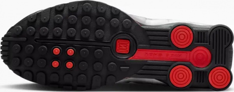 Кроссовки женские Nike SHOX R4 черно-серебряно-красные AR3565-011
