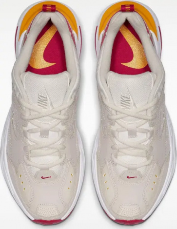 Кроссовки женские Nike M2K TEKNO бежево-красно-оранжевые AO3108-016