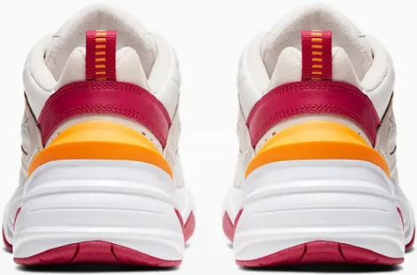 Кроссовки женские Nike M2K TEKNO бежево-красно-оранжевые AO3108-016