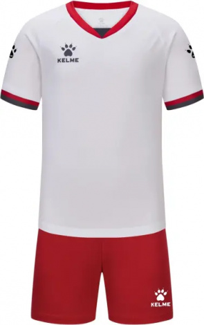 Комплект футбольной формы детский Kelme бело-красный 8551ZB31084.9100