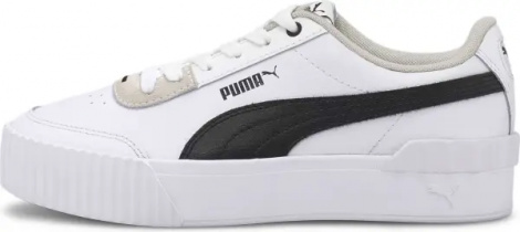 Кроссовки женские Puma CARINA LIFT бело-черно-бежевые 37303102
