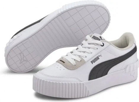 Кроссовки женские Puma CARINA LIFT бело-черно-бежевые 37303102