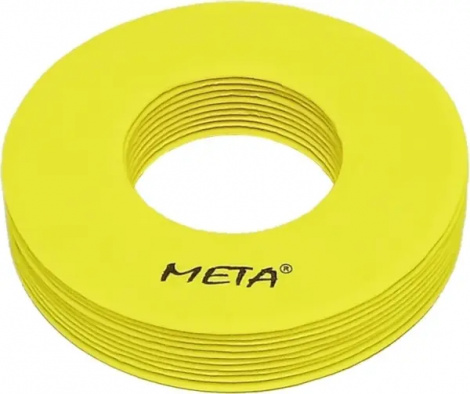 Набір плоских фішок з отворами Meta FLAT MARKER WITH HOLE SET OF 10 PK 19 см жовтий 2102005004