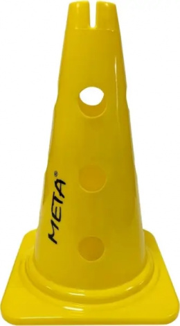 Конус для перекладин Meta TRAINING CONE WITH HOLES & SLIT 38 см жовтий 2006001506