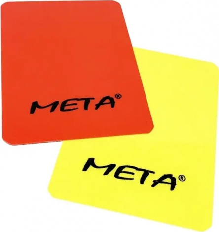 Картки арбітра Meta REFEREE CARD SET жовта, червона (2 штуки) 1910003200