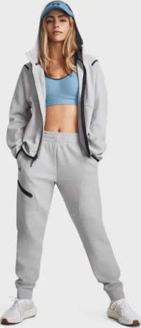 Спортивные штаны женские Under Armour UNSTOPPABLE FLEECE серые 1379846-011