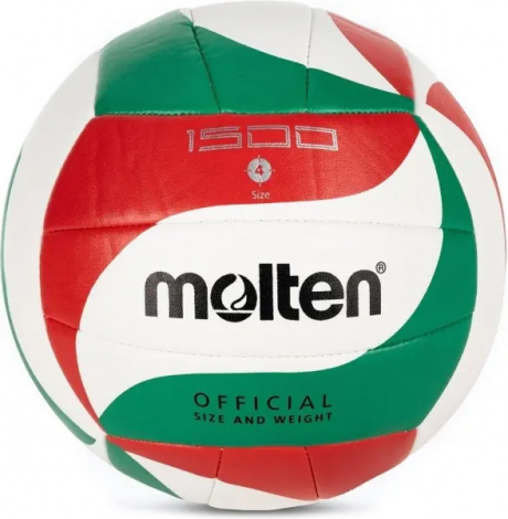 Волейбольний м'яч Molten 1500 біло-зелено-червоний