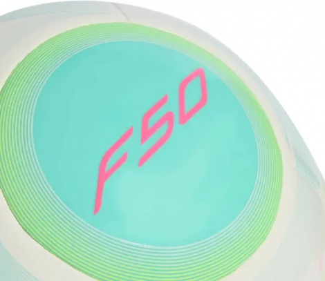 Футбольний м'яч Adidas MESSI CLUB біло-блакитно-салатово-рожевий