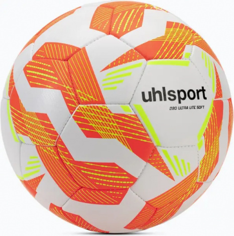 Футбольний м'яч полегшений Uhlsport ULTRA LITE SOFT 290 біло-оранжево-жовтий