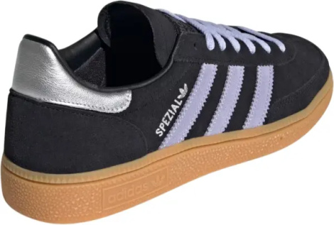 Кроссовки для гандбола женские Adidas HANDBALL SPEZIAL черно-фиолетово-серебряные JS2909