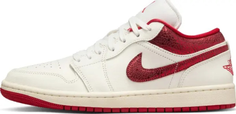 Кросівки жіночі Nike AIR JORDAN 1 LOW SE біло-червоні HJ9338-106