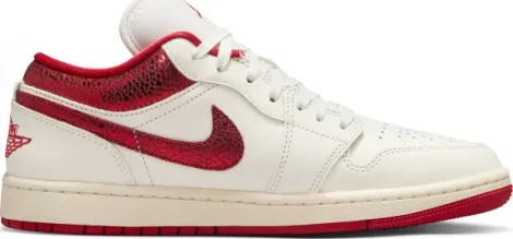 Кросівки жіночі Nike AIR JORDAN 1 LOW SE біло-червоні HJ9338-106
