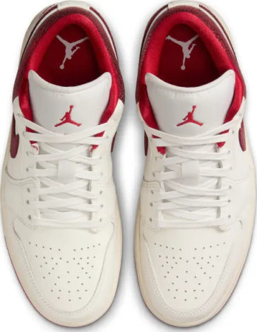 Кросівки жіночі Nike AIR JORDAN 1 LOW SE біло-червоні HJ9338-106