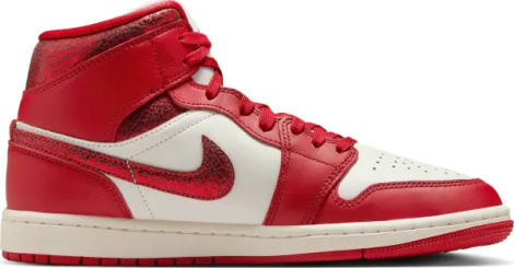 Кросівки жіночі Nike AIR JORDAN 1 MID SE червоно-білі HJ9337-106