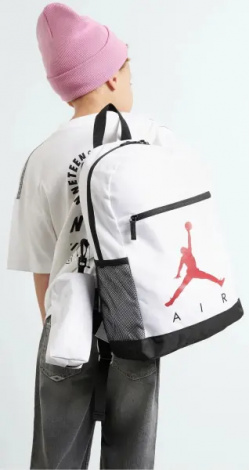 Рюкзак підлітковий Nike JORDAN AIR SCHOOL 17L біло-червоний 9B0503-001