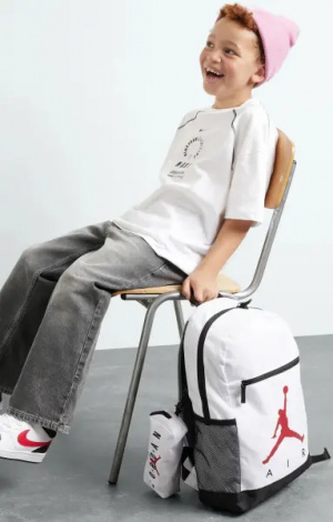 Рюкзак підлітковий Nike JORDAN AIR SCHOOL 17L біло-червоний 9B0503-001