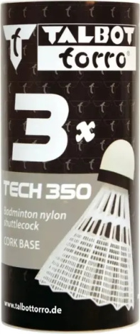 Набор воланов для бадминтона Talbot TECH 350 SHUTTLE MEDIUM бело-синий (3 штуки) 479112