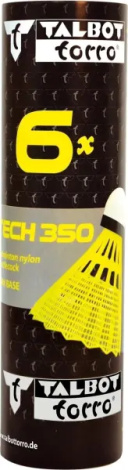 Набор воланов для бадминтона Talbot TECH 350 SHUTTLE MEDIUM желто-синий (6 штук) 479103