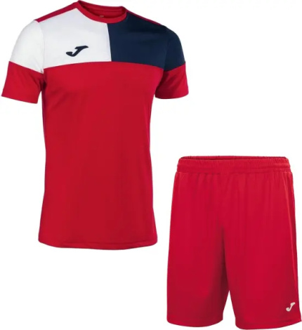 Комплект футбольной формы Joma CREW V красно-темно-сине-белый 103084.603_100053.600
