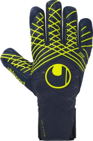 Воротарські рукавиці Uhlsport PREDICTION ABSOLUTGRIP HN темно-синьо-лимонні 1011333 01