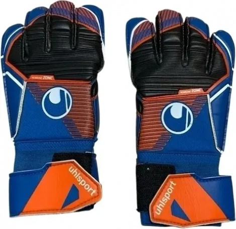 Вратарские перчатки Uhlsport POWERLINE SOFT PRO сине-оранжево-белые 1011311 01 1060