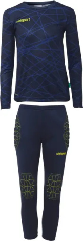 Комплект воротарської форми дитячий Uhlsport PREDICTION GOALKEEPER BUNDLE темно-синьо-лимонний 1005293 41