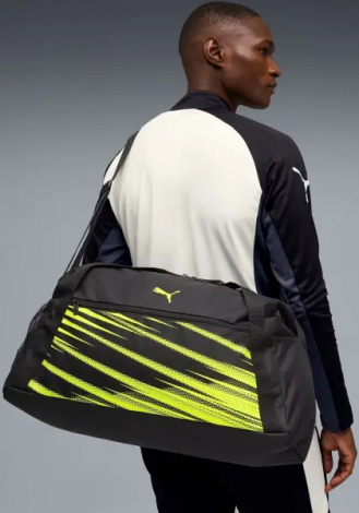 Сумка спортивна Puma ATTACANTO M 41L чорно-лаймова 091630-04