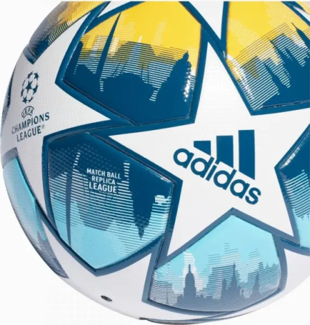 Футбольный мяч Adidas UCL LEAGUE бело-темно-сине-голубо-желтый