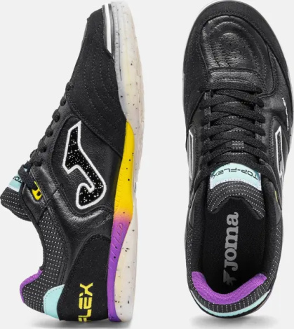Футзалки (бампы) Joma TOP FLEX черно-фиолетово-желто-голубые TOPS2601IN