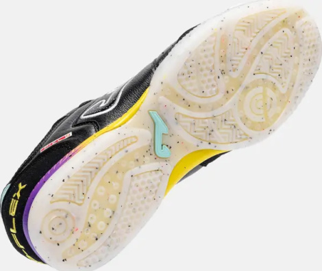 Футзалки (бампы) Joma TOP FLEX черно-фиолетово-желто-голубые TOPS2601IN