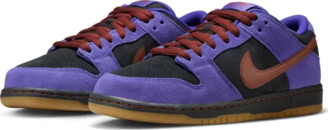 Кроссовки Nike SB DUNK LOW PRO фиолетово-черно-коричневые HQ1625-500