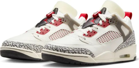 Кросівки Nike JORDAN SPIZIKE LOW молочно-червоно-чорні FQ1759-116