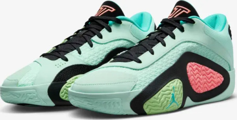 Кроссовки баскетбольные Nike TATUM 2 мятно-кораллово-салатовые FJ6457-300