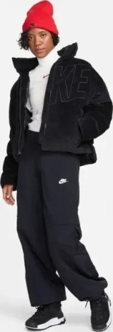 Куртка жіноча Nike SPORTSWEAR ESSENTIAL THERMA-FIT OVERSIZED CORDUROY чорна FB8727-010