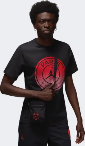 Сумка через плечо Nike JORDAN PARIS SAINT GERMAIN черно-оранжевая 9A0803-G0T