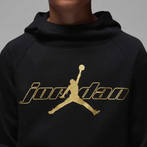 Худи подростковое Nike JORDAN MOUNTAINSIDE FLEECE черно-золотое 95F338-023