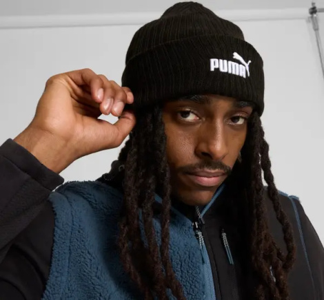Шапка Puma #1 LOGO RIBBED CUFF BEANIE чорна 942291-01