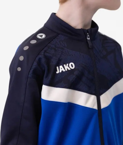 Олімпійка (мастерка) дитяча Jako ICONIC синьо-біло-темно-синя 9324-403