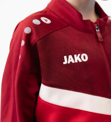Олимпийка (мастерка) детская Jako ICONIC красно-бело-бордовая 9324-103