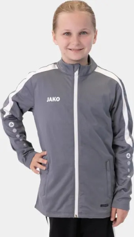 Олімпійка (мастерка) дитяча Jako POWER сіро-біла 9323-840