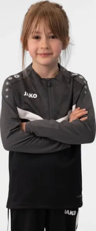 Реглан детский Jako ZIP TOP ICONIC черно-бело-серый 8624-801