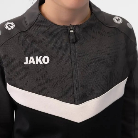 Реглан детский Jako ZIP TOP ICONIC черно-бело-серый 8624-801