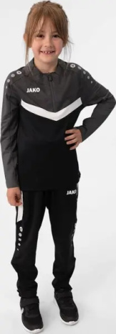 Реглан детский Jako ZIP TOP ICONIC черно-бело-серый 8624-801
