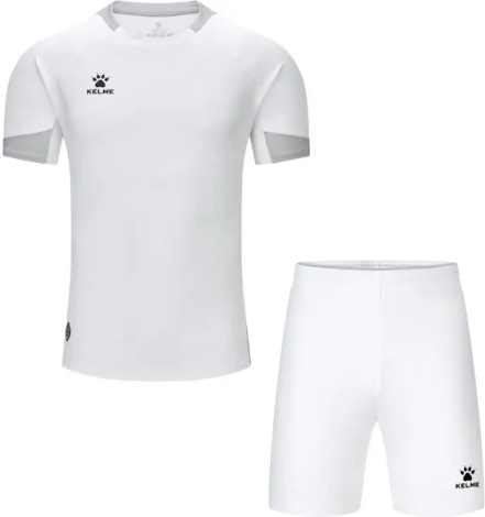 Комплект футбольной формы Kelme GETAFE бело-серый 8551ZB11078.9100_7351ZB1255.9100