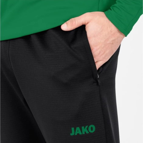 Спортивные штаны тренировочные детские Jako CHALLENGE черно-зеленые 8421-813