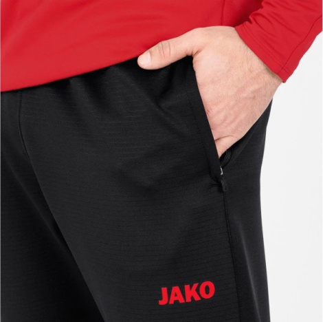 Спортивные штаны тренировочные Jako CHALLENGE черные-красные 8421-812